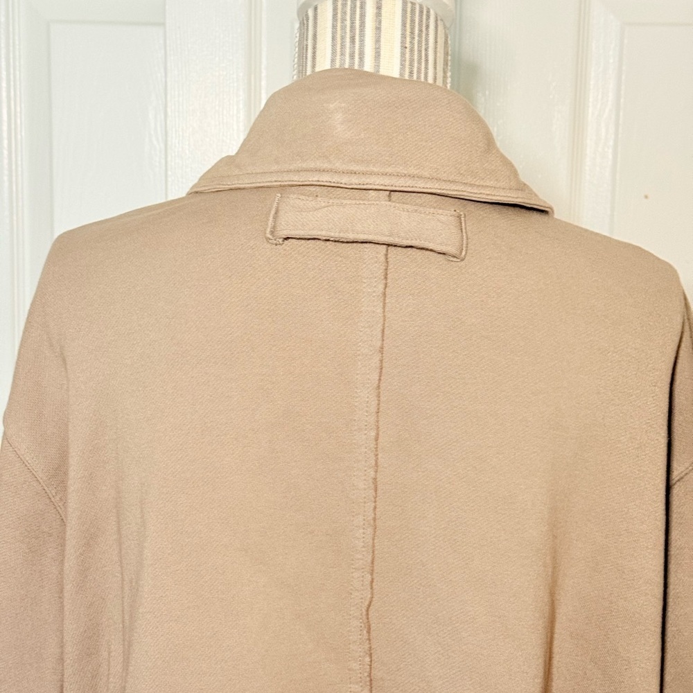 Free People Oversized Snap Front Shacket Jacket NWT Small Dusted Cocoa size S - Picture 15 of 16